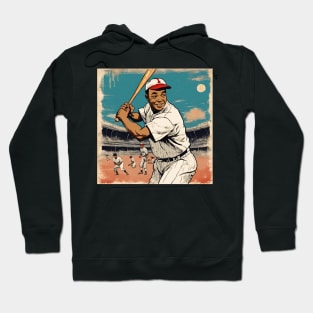 Vintage American Baseball Player Father Playing Baseball Gracefully Hoodie